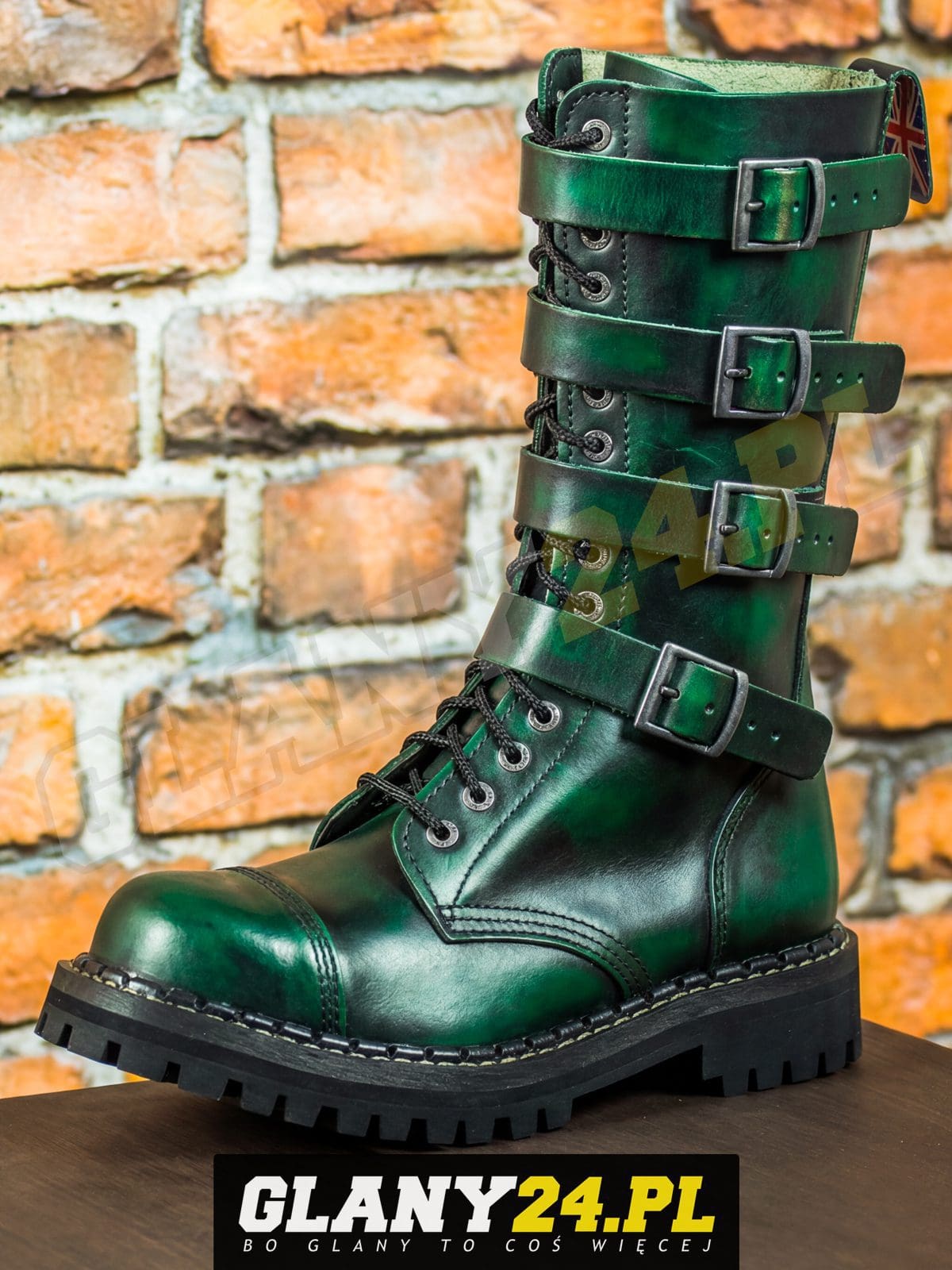 Glany 15 dziurek z 4 klamrami przecierane na niebiesko