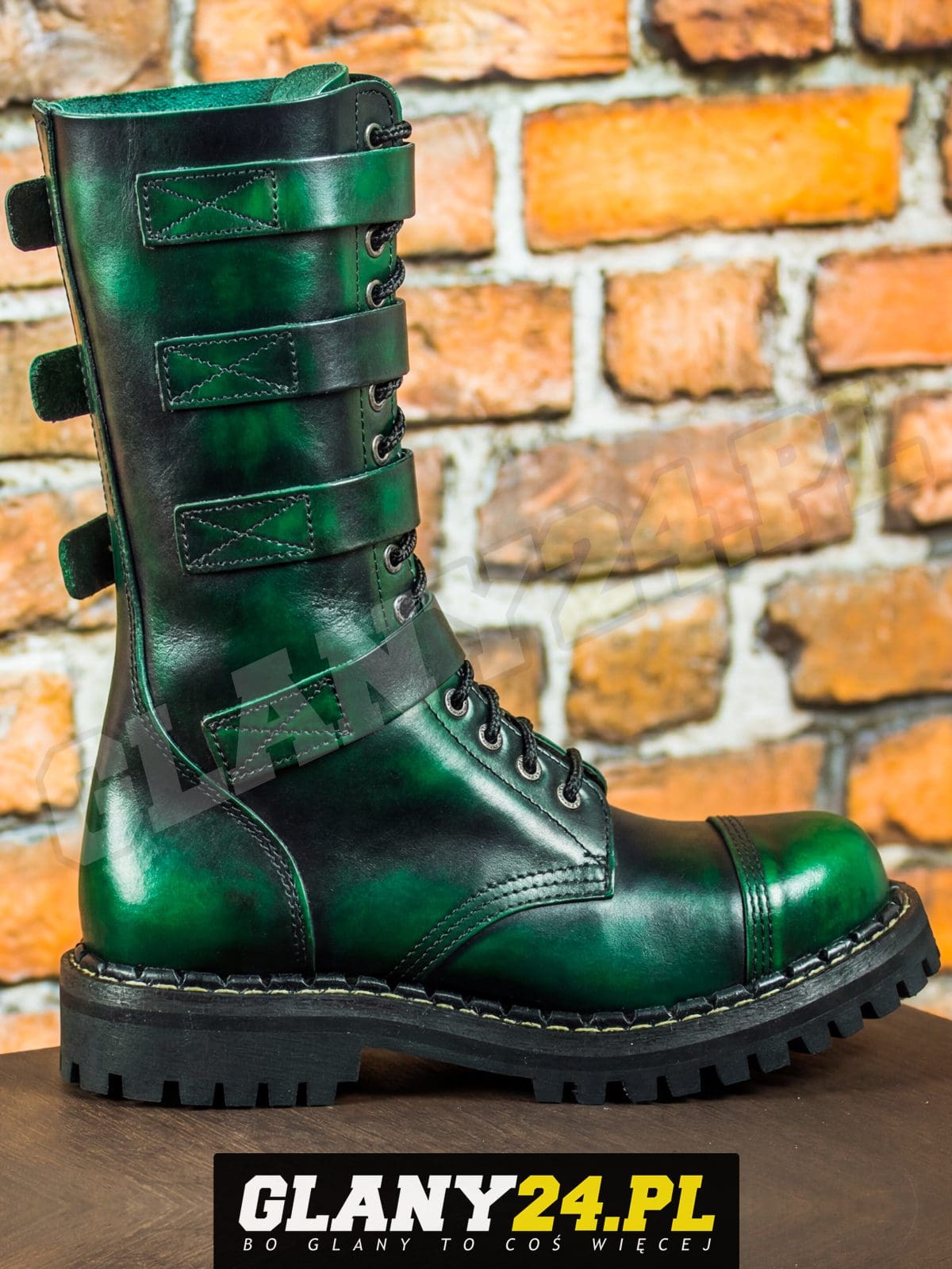 Glany 15 dziurek z 4 klamrami przecierane na niebiesko