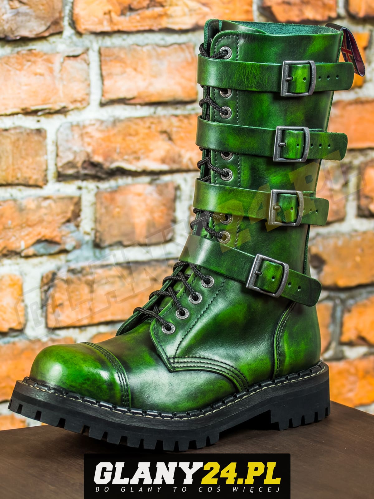 Glany 15 dziurek z 4 klamrami przecierane na niebiesko