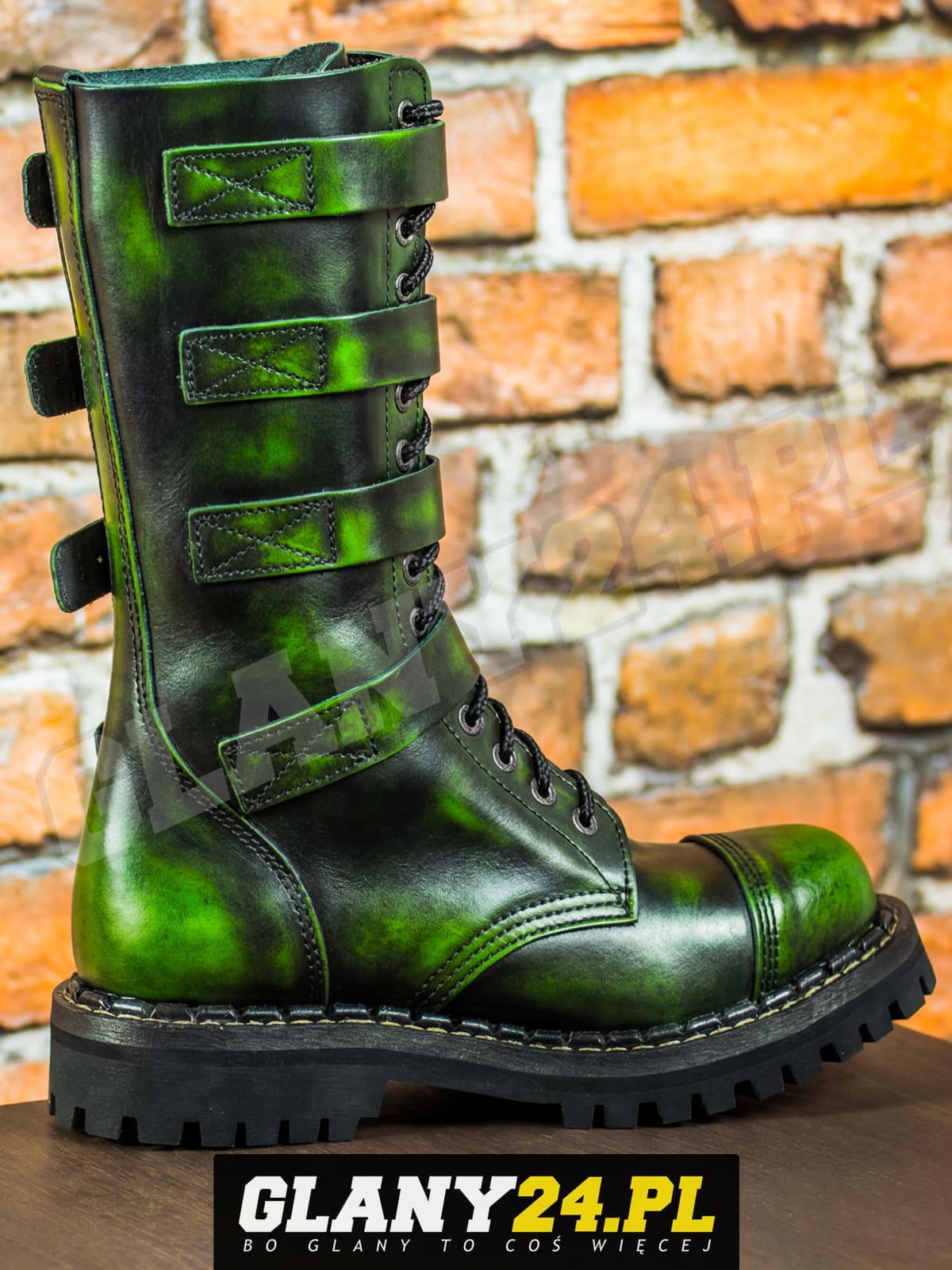 Glany 15 dziurek z 4 klamrami przecierane na niebiesko