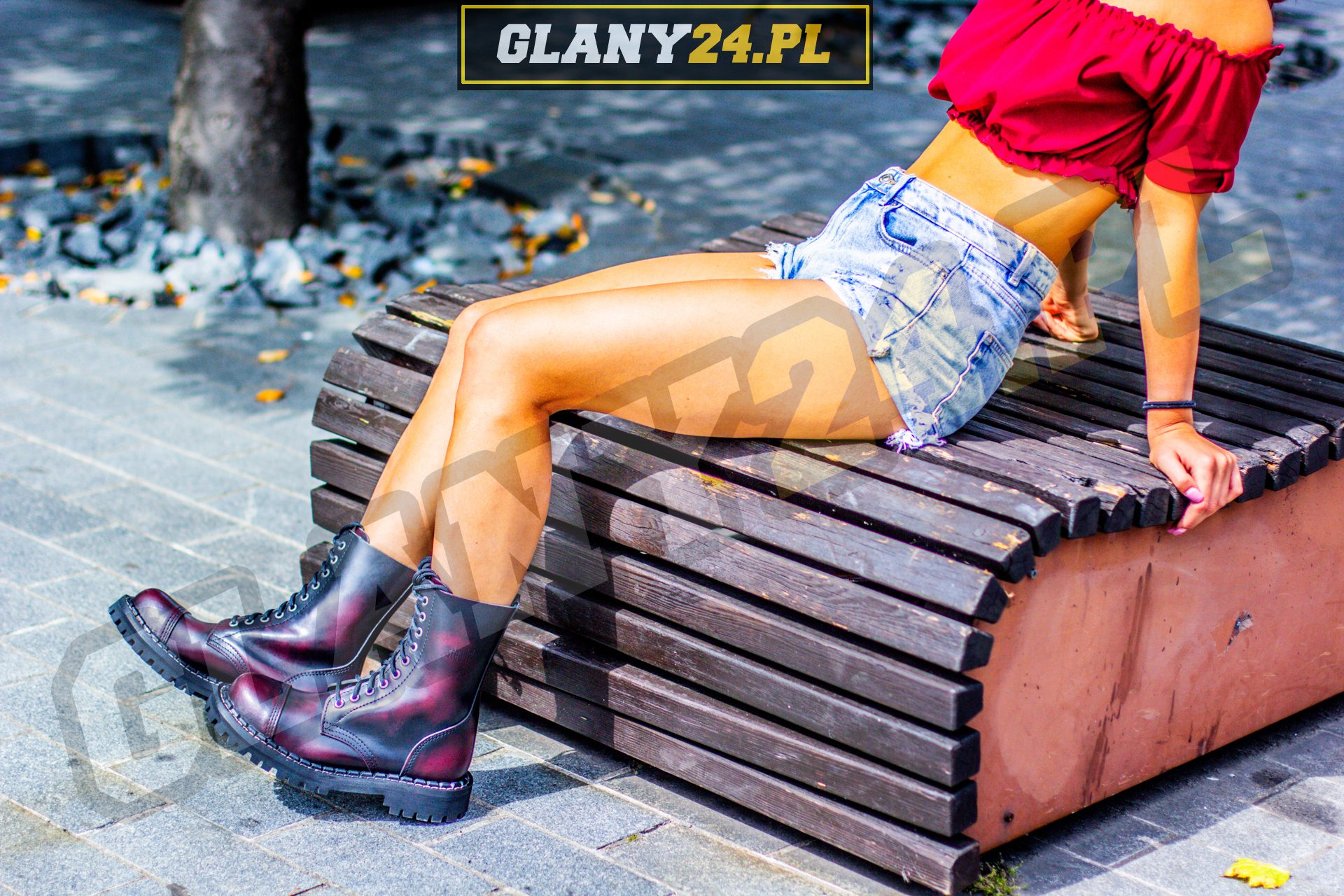 Glany przecierane na bordowo